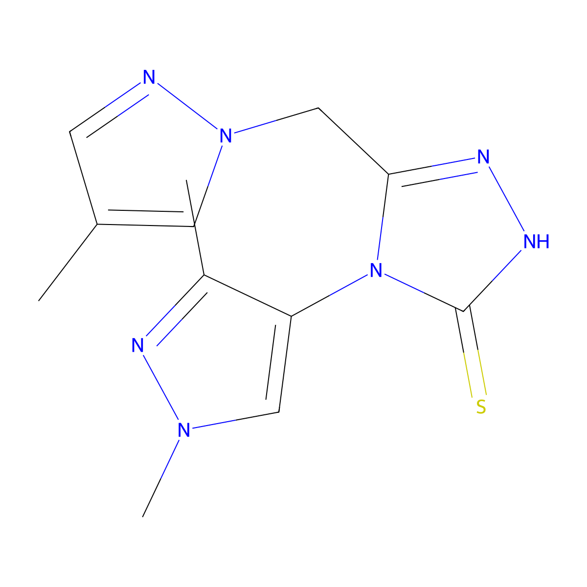 4-(1,3-dimethylpyrazol-4-yl)-3-[(4-methylpyrazol-1-yl)methyl]-1H-1,2,4-triazole-5-thione molecular structure, CAS 1005566-51-7