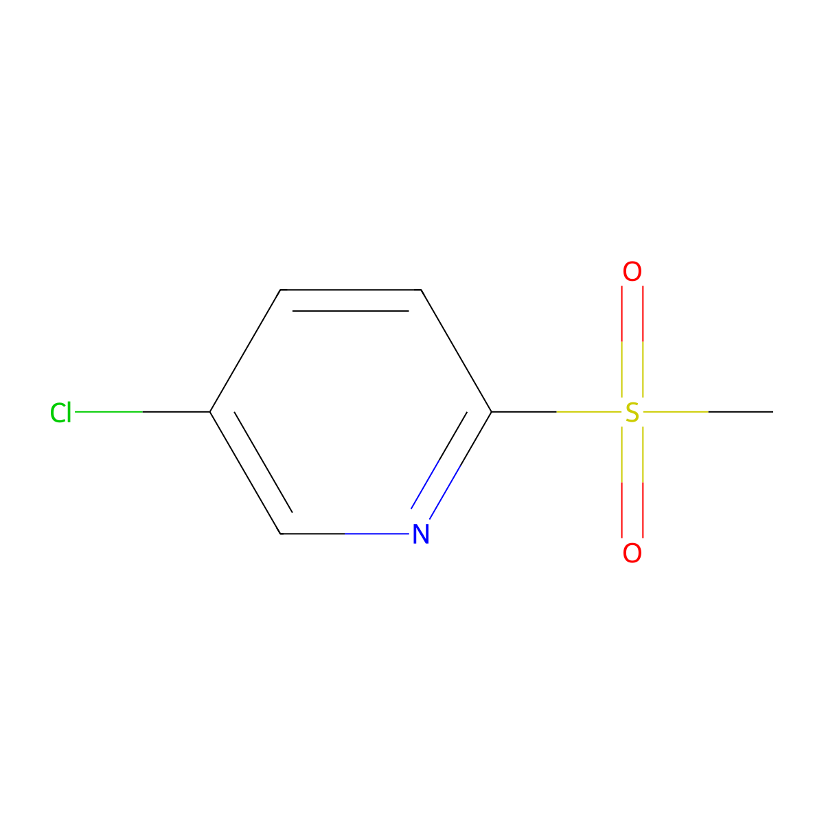 5-chloro-2-(methylsulfonyl)Pyridine molecular structure, CAS 100560-78-9