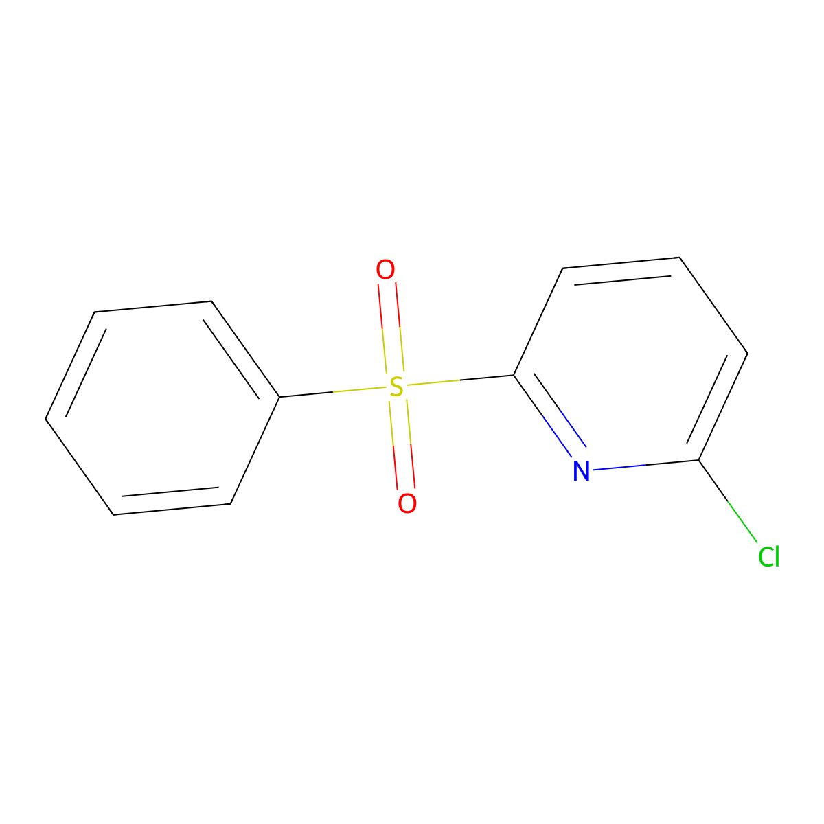 2-Chloro-6-(phenylsulfonyl)pyridine molecular structure, CAS 100560-79-0