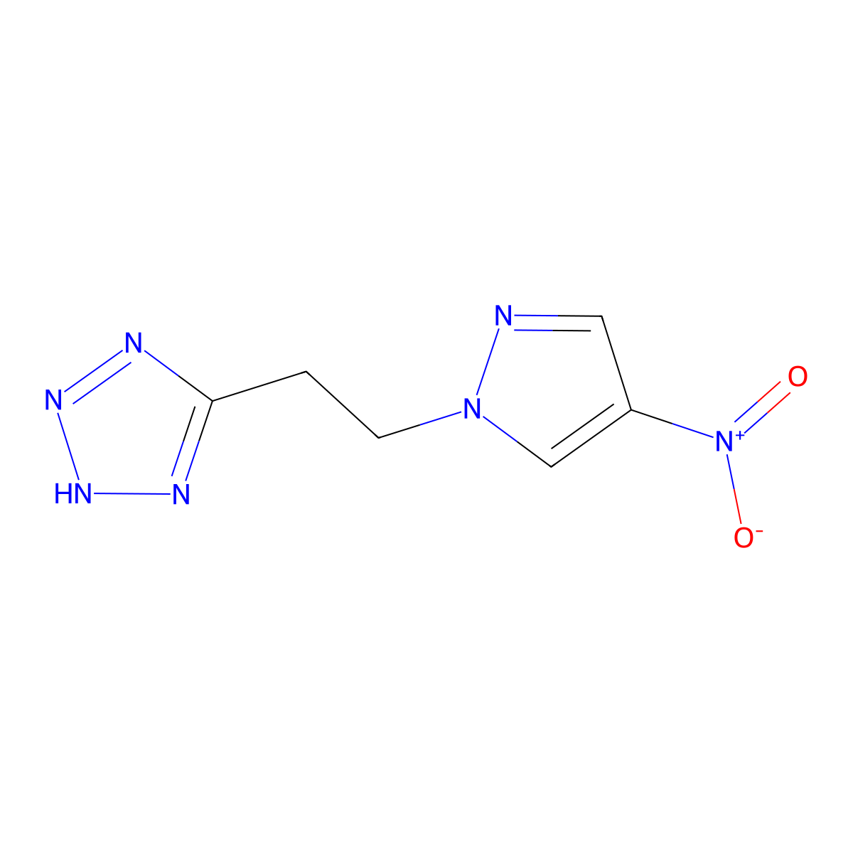 5-[2-(4-Nitro-pyrazol-1-yl)-ethyl]-2H-tetrazole molecular structure, CAS 1005613-35-3