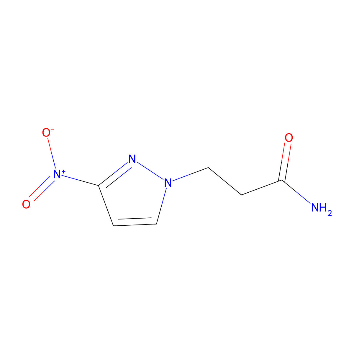 3-(3-Nitropyrazolyl)propanamide molecular structure, CAS 1005613-75-1