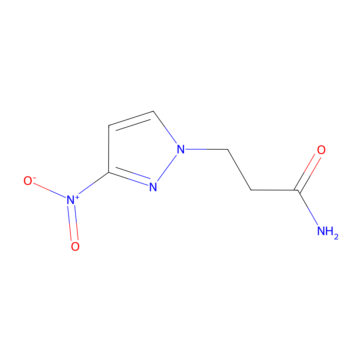 3-(3-Nitropyrazolyl)propanamide molecular structure, CAS 1005613-75-1