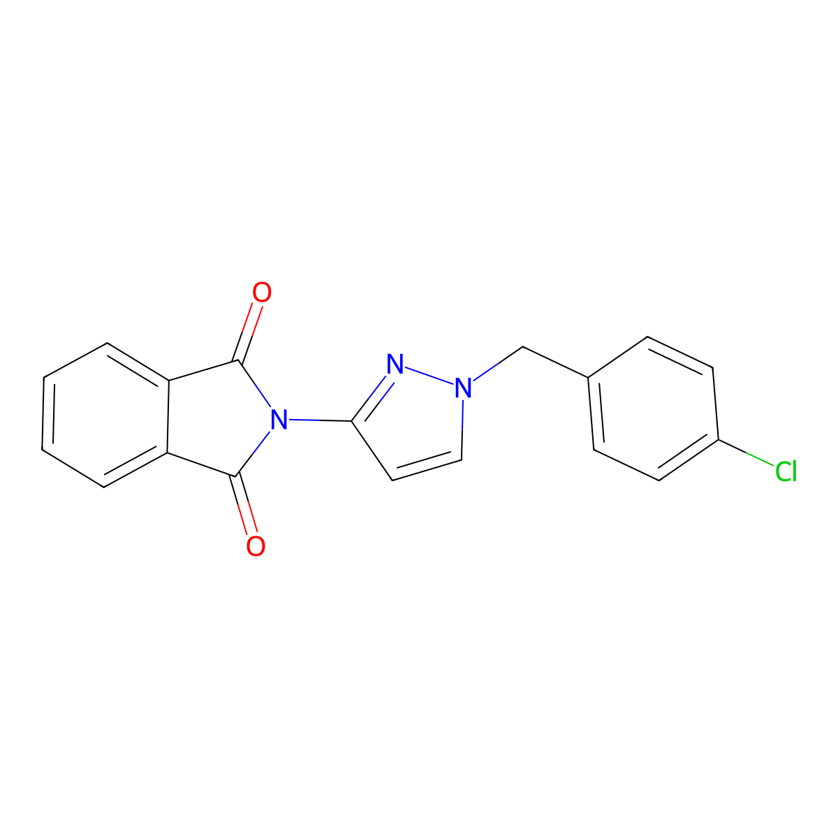 2-[1-(4-chlorobenzyl)-1H-pyrazol-3-yl]-1H-isoindole-1,3(2H)-dione molecular structure, CAS 1005644-87-0