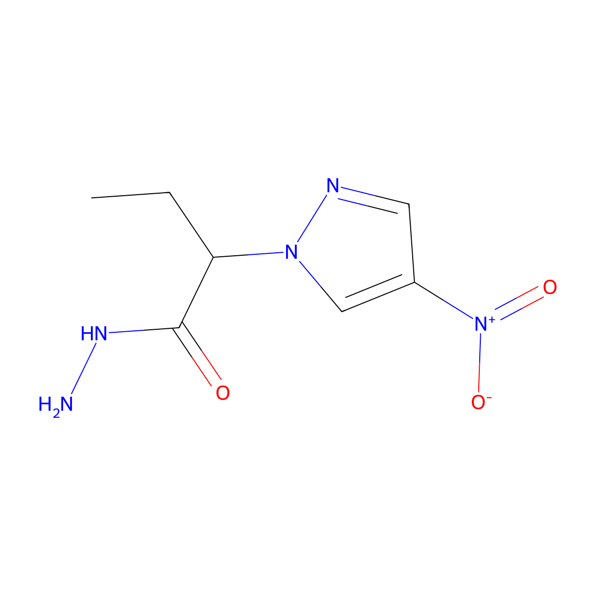 2-(4-nitro-1H-pyrazol-1-yl)butanehydrazide molecular structure, CAS 1005668-69-8