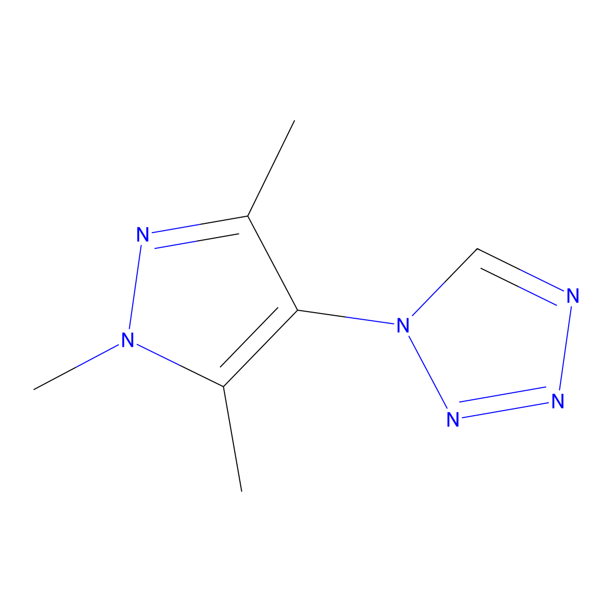 1-(1,3,5-Trimethylpyrazol-4-yl)tetrazole molecular structure, CAS 1005674-69-0