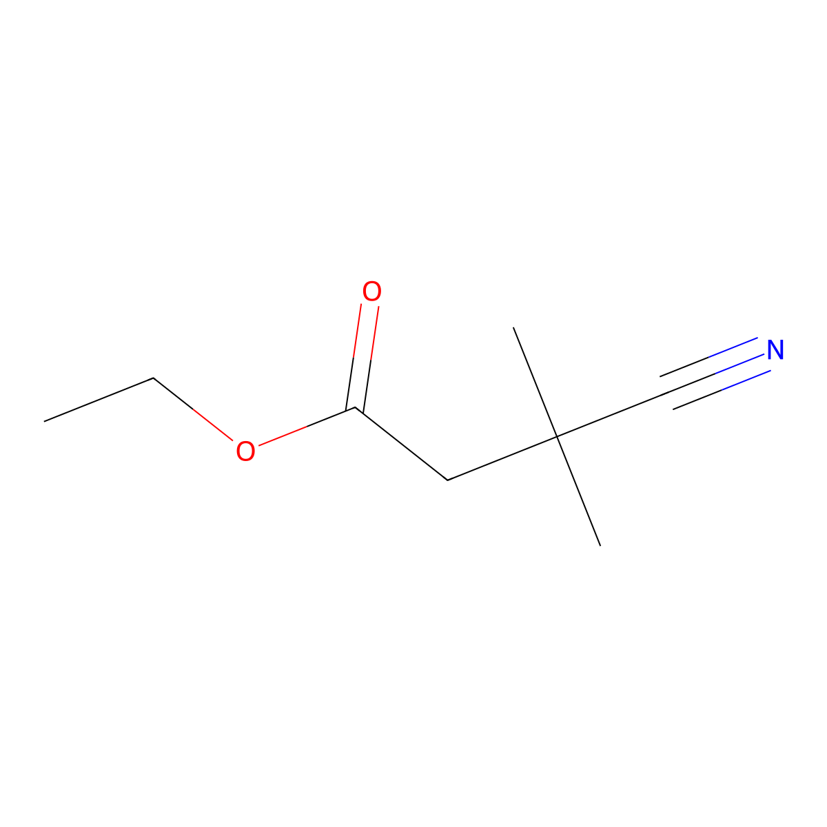 3-Cyano-3,3-dimethyl-propionic acid ethyl ester molecular structure, CAS 100568-19-2