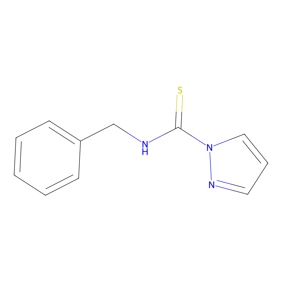 N-benzylpyrazole-1-carbothioamide molecular structure, CAS 1005683-06-6