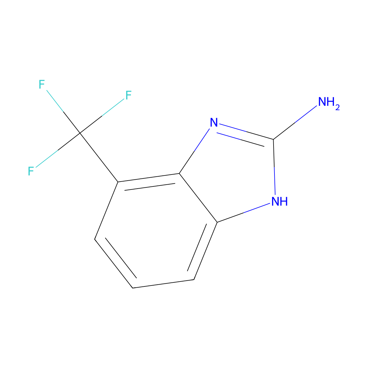 7-Trifluoromethyl-1H-benzoimidazol-2-ylamine molecular structure, CAS 10057-45-1