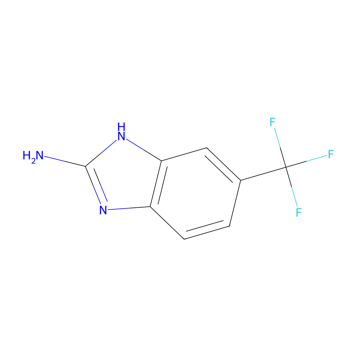 5-(trifluoromethyl)-1H-benzo(d)imidazol-2-amine molecular structure, CAS 10057-46-2