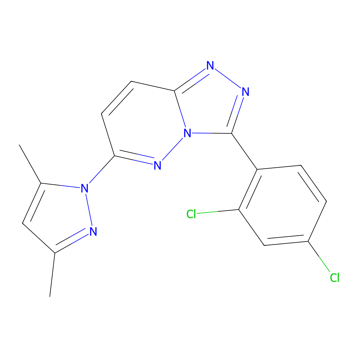 C16H12Cl2N6 molecular structure, CAS 1005716-66-4