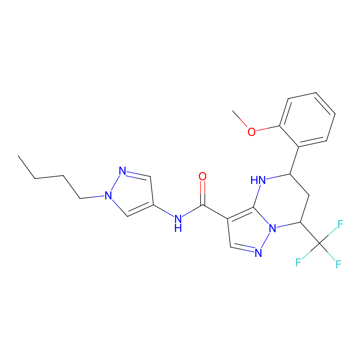 C22H25F3N6O2 molecular structure, CAS 1005716-88-0