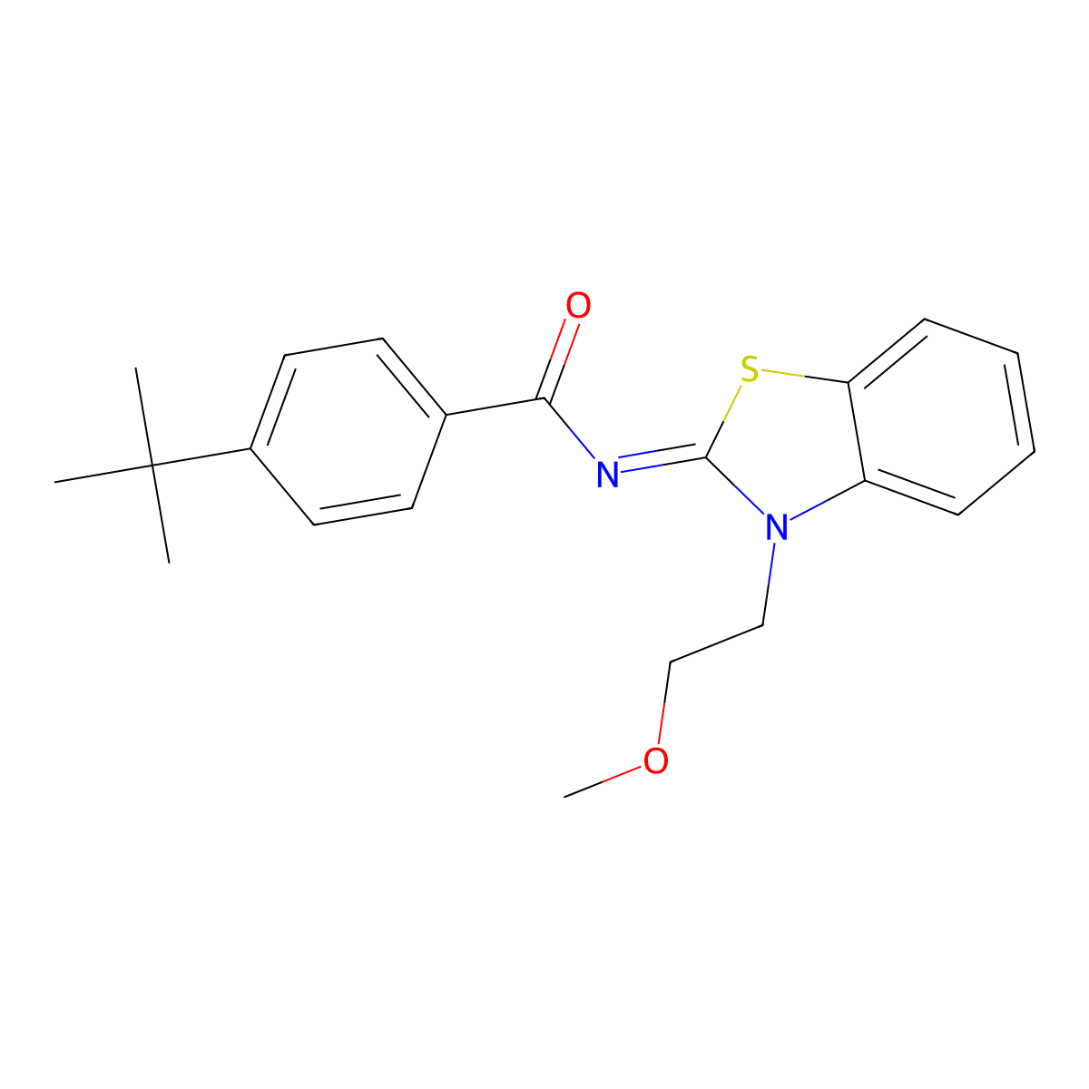 (Z)-4-(tert-butyl)-N-(3-(2-methoxyethyl)benzo[d]thiazol-2(3H)-ylidene)benzamide molecular structure, CAS 1005719-92-5