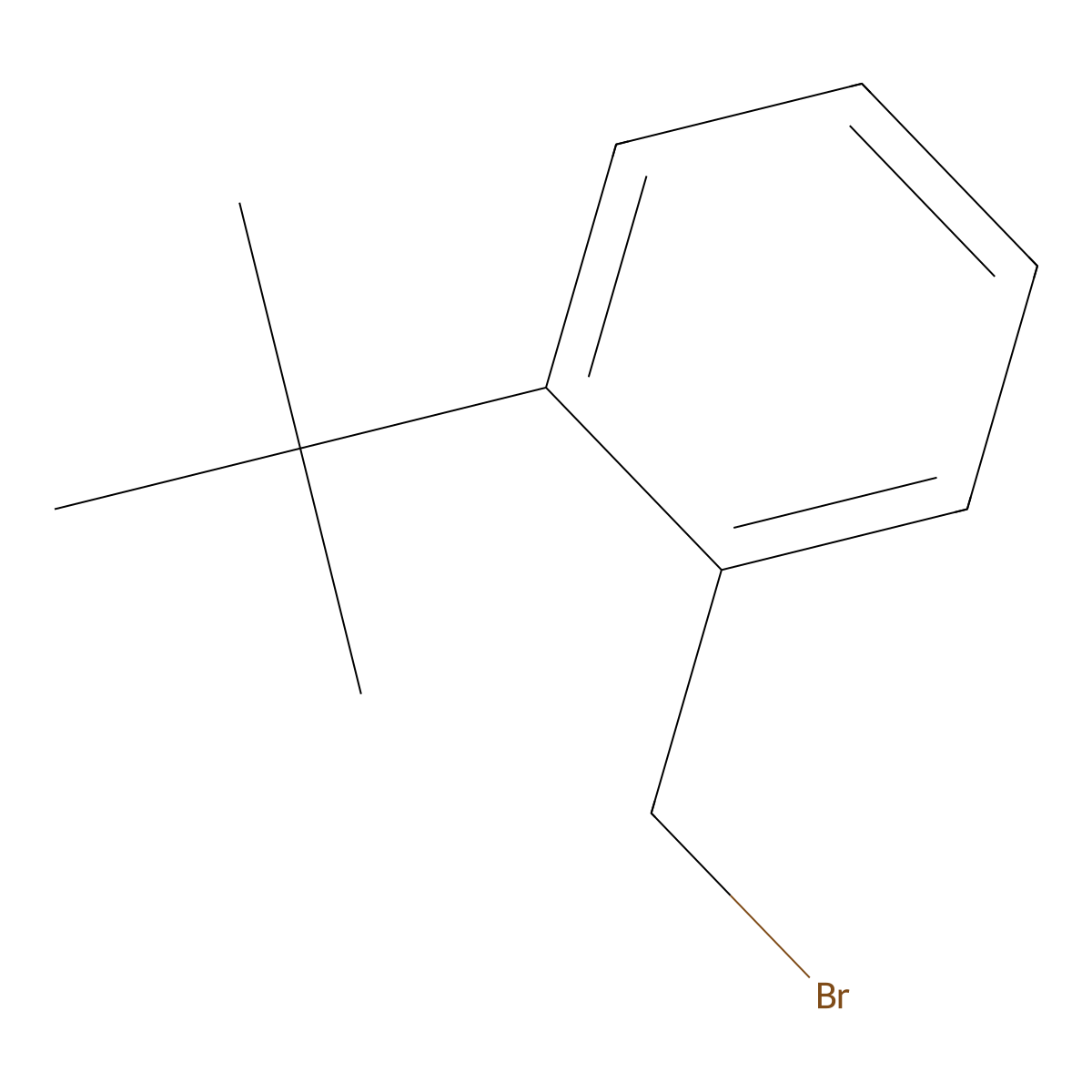1-(Bromomethyl)-2-(tert-butyl)benzene molecular structure, CAS 1005751-00-7