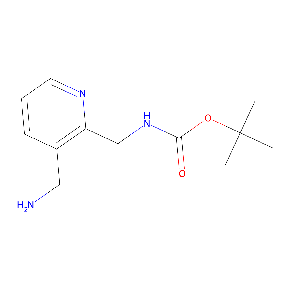 tert-butylN-{[3-(aminomethyl)pyridin-2-yl]methyl}carbamate molecular structure, CAS 1005756-44-4