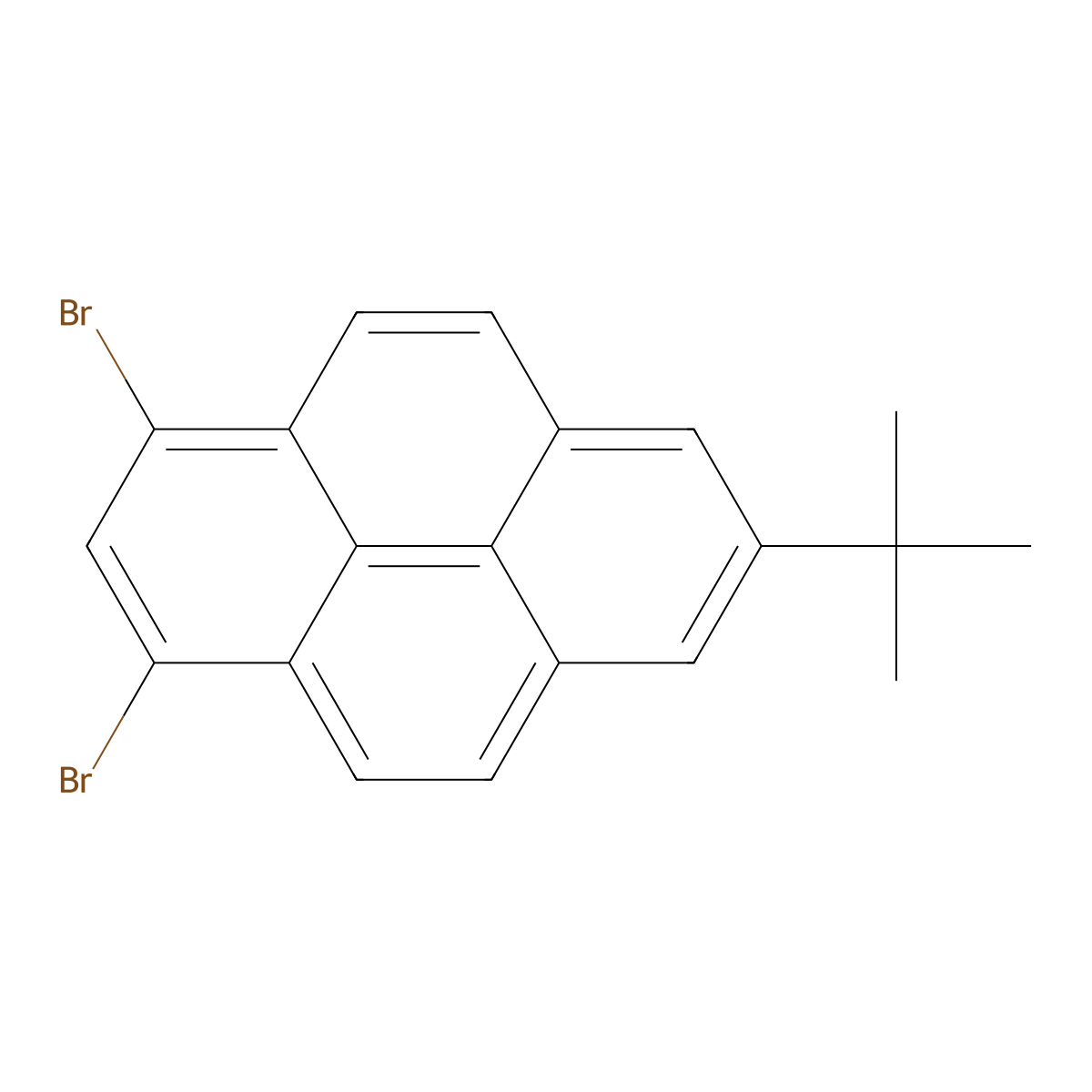 1,3-Dibromo-7-tert-butylpyrene molecular structure, CAS 1005771-04-9