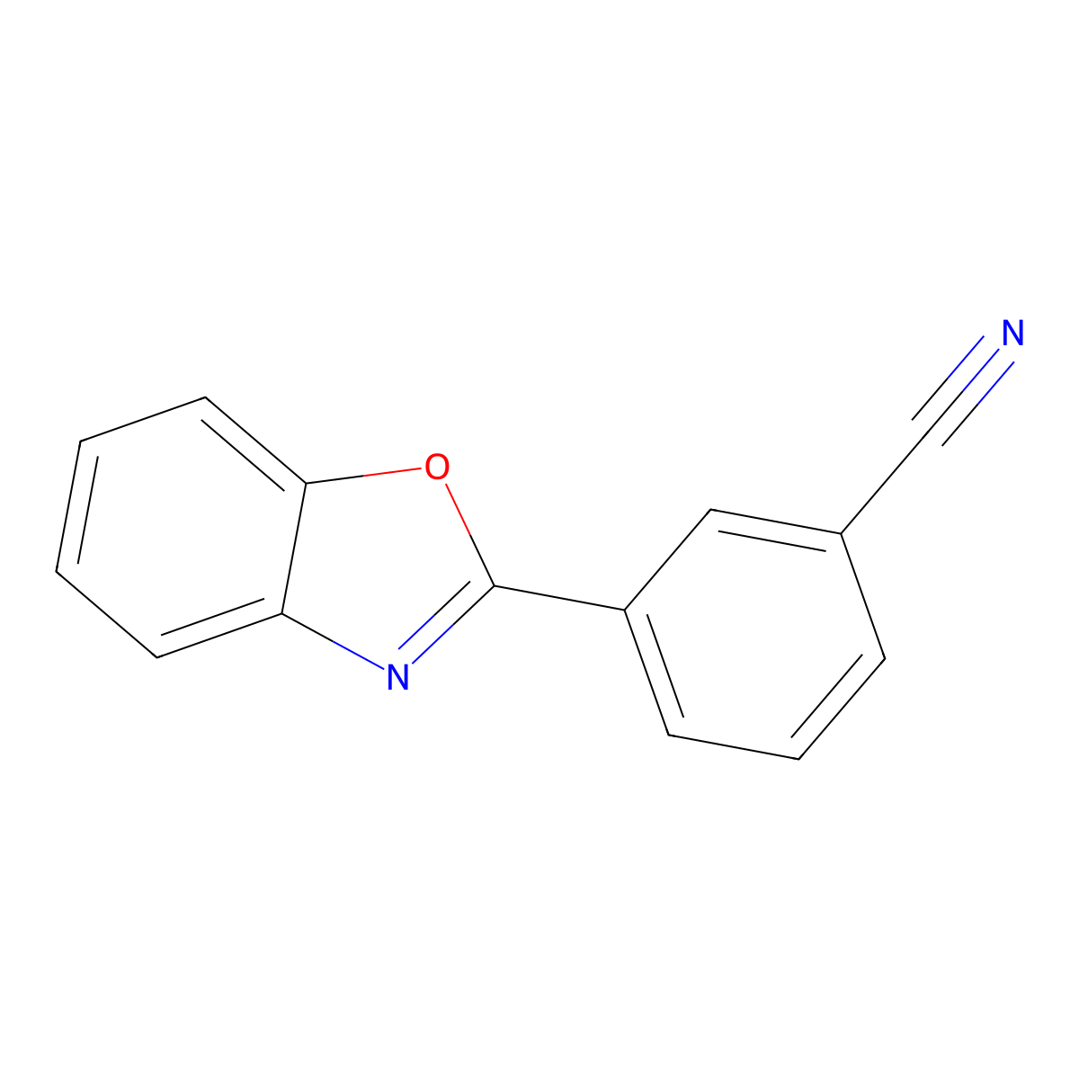 3-(1,3-Benzoxazol-2-yl)benzonitrile molecular structure, CAS 1005771-64-1