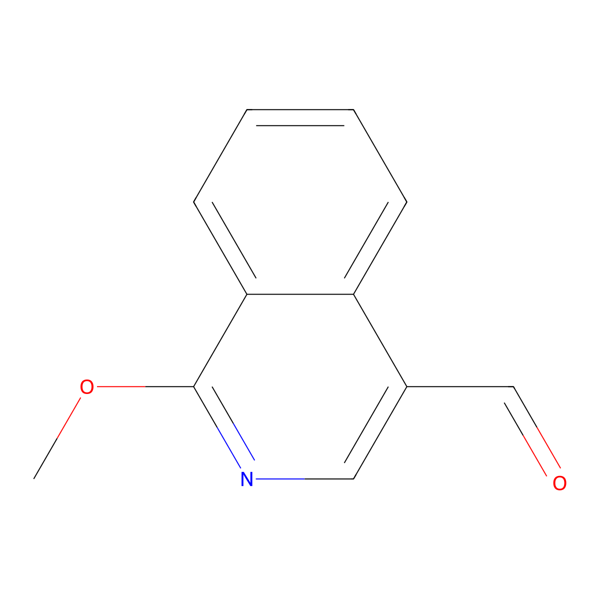 1-Methoxy-4-isoquinolinecarboxaldehyde molecular structure, CAS 1005772-69-9