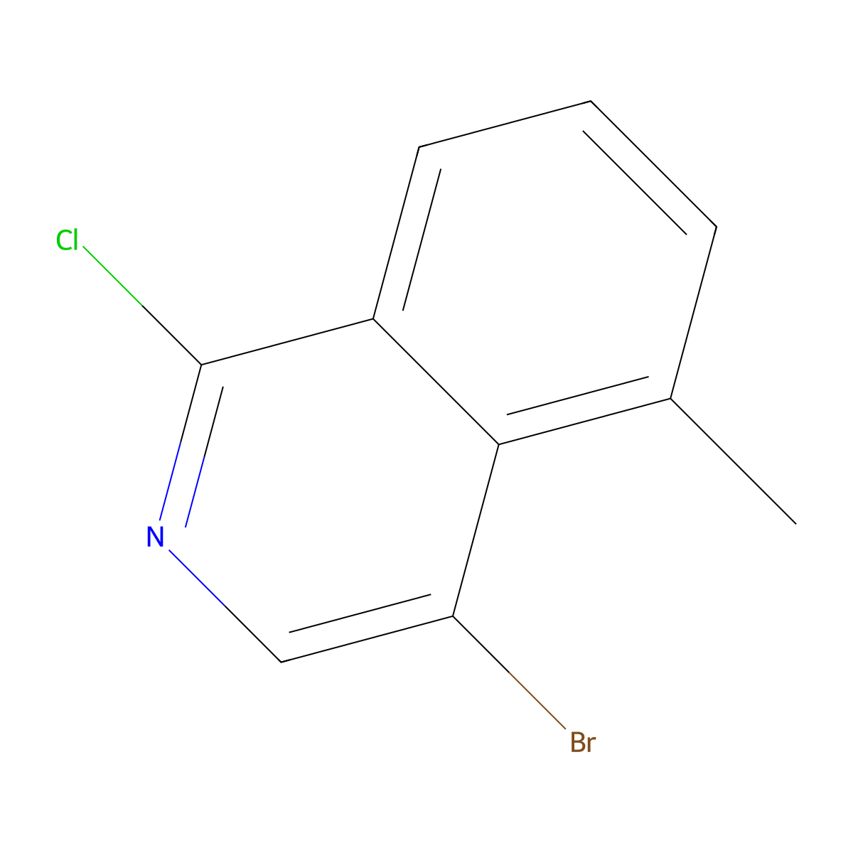 4-Bromo-1-chloro-5-methylisoquinoline molecular structure, CAS 1005772-75-7