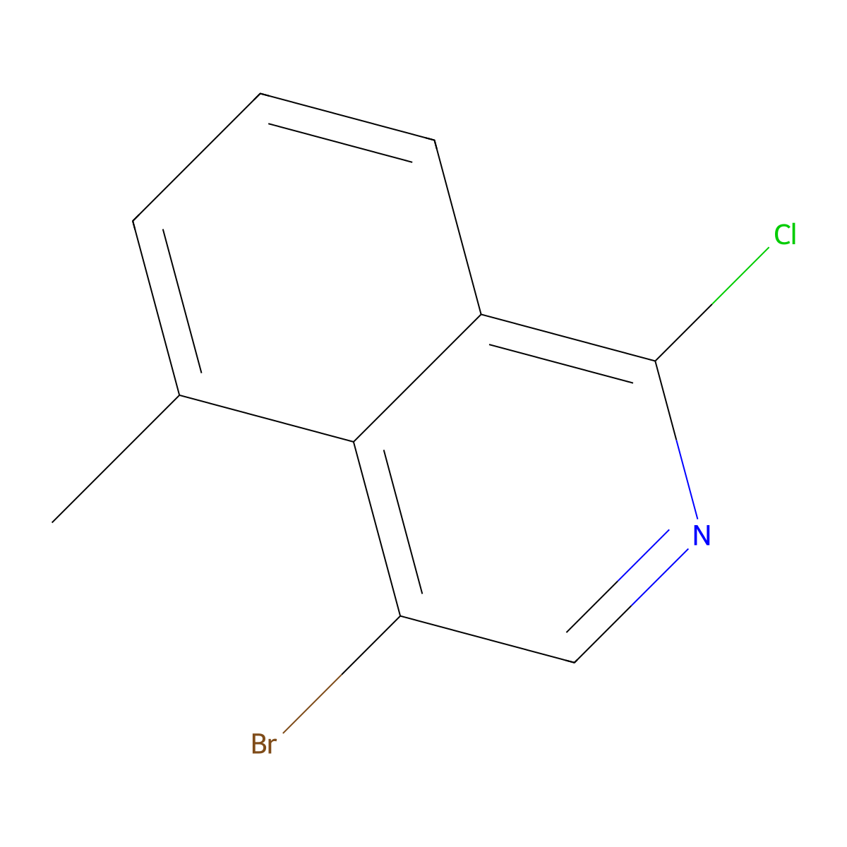 4-Bromo-1-chloro-5-methylisoquinoline molecular structure, CAS 1005772-75-7