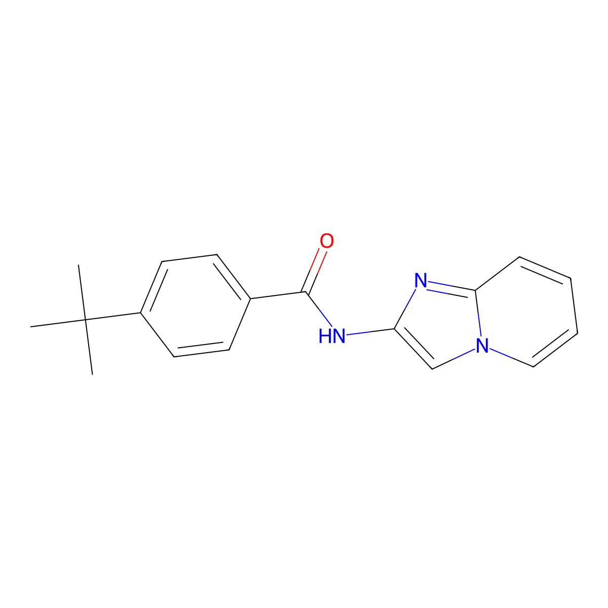 Benzamide,4-(1,1-dimethylethyl)-n-imidazo[1,2-a]pyridin-2-yl- molecular structure, CAS 1005775-58-5