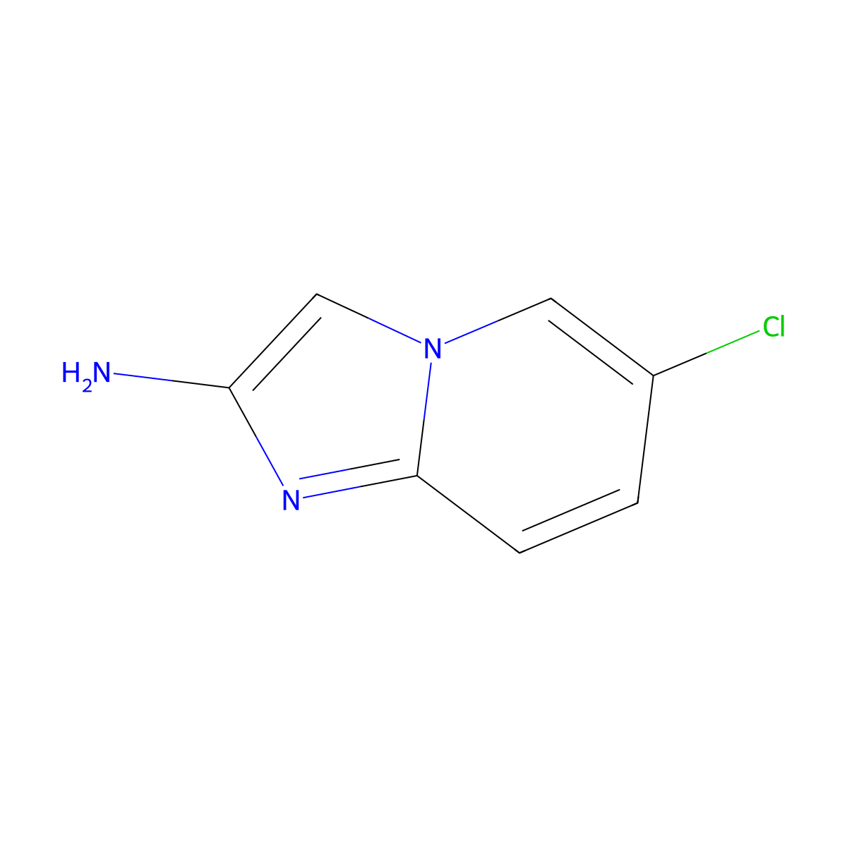 6-Chloroimidazo[1,2-a]pyridin-2-amine molecular structure, CAS 1005785-45-4
