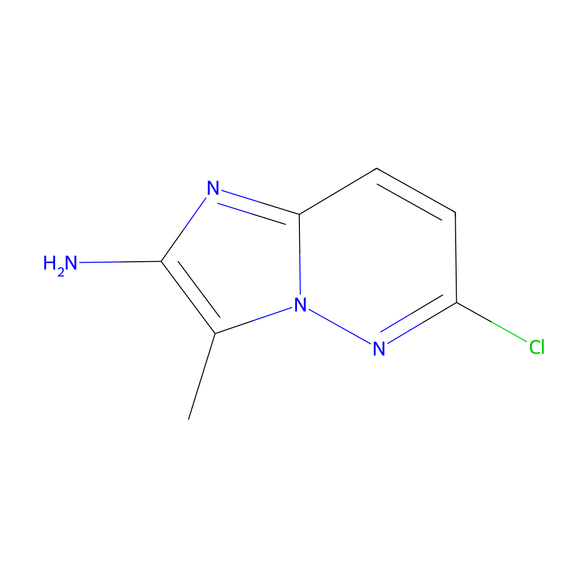 6-Chloro-3-methylimidazo[1,2-b]pyridazin-2-amine molecular structure, CAS 1005785-59-0