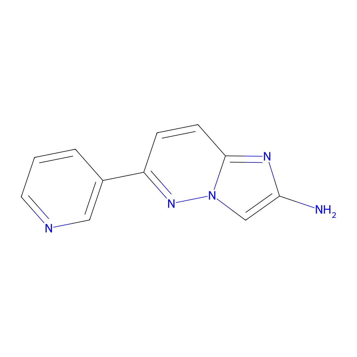 6-Pyridin-3-ylimidazo[1,2-b]pyridazin-2-amine molecular structure, CAS 1005785-80-7