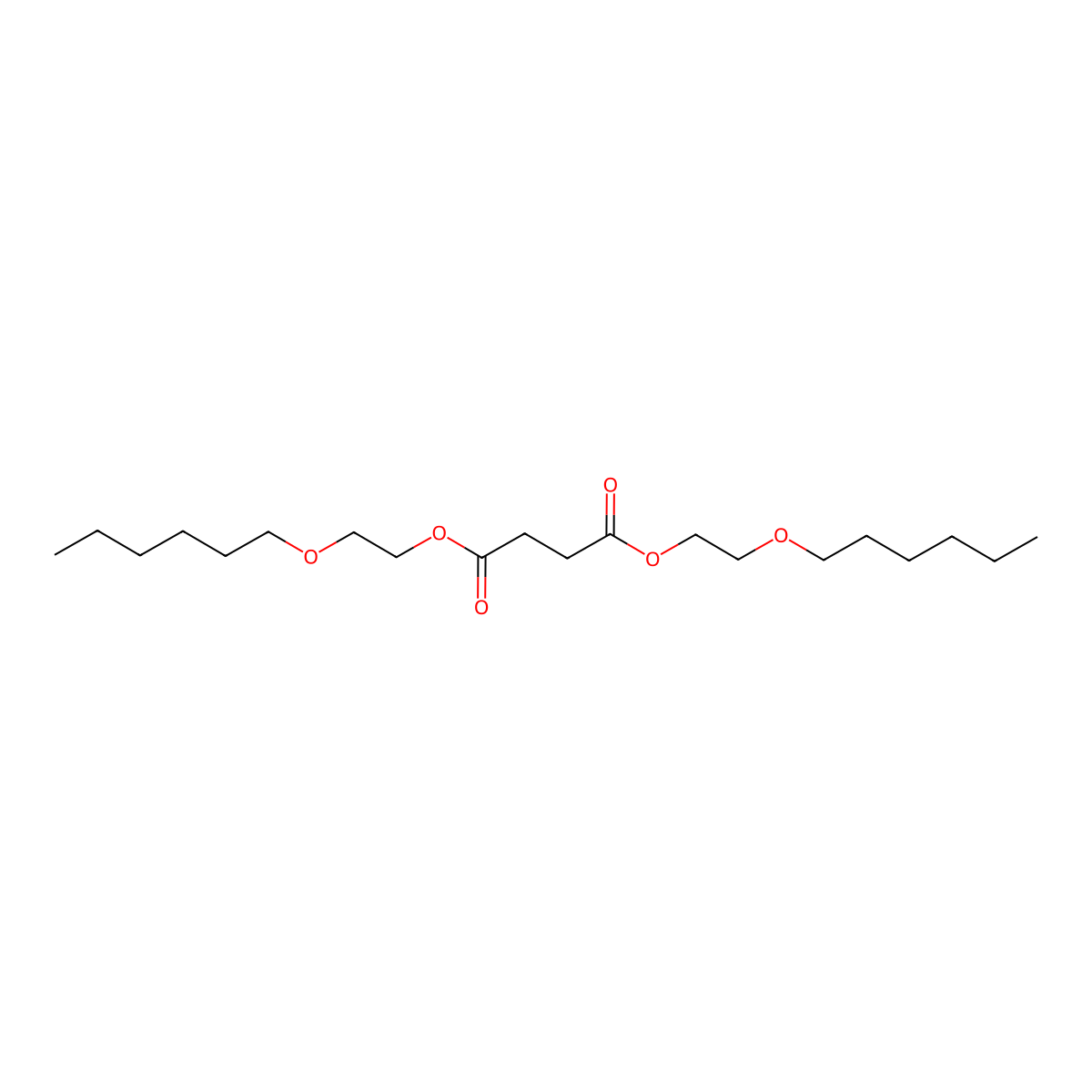 Succinic acid, bis(2-(hexyloxy)ethyl) ester molecular structure, CAS 10058-20-5