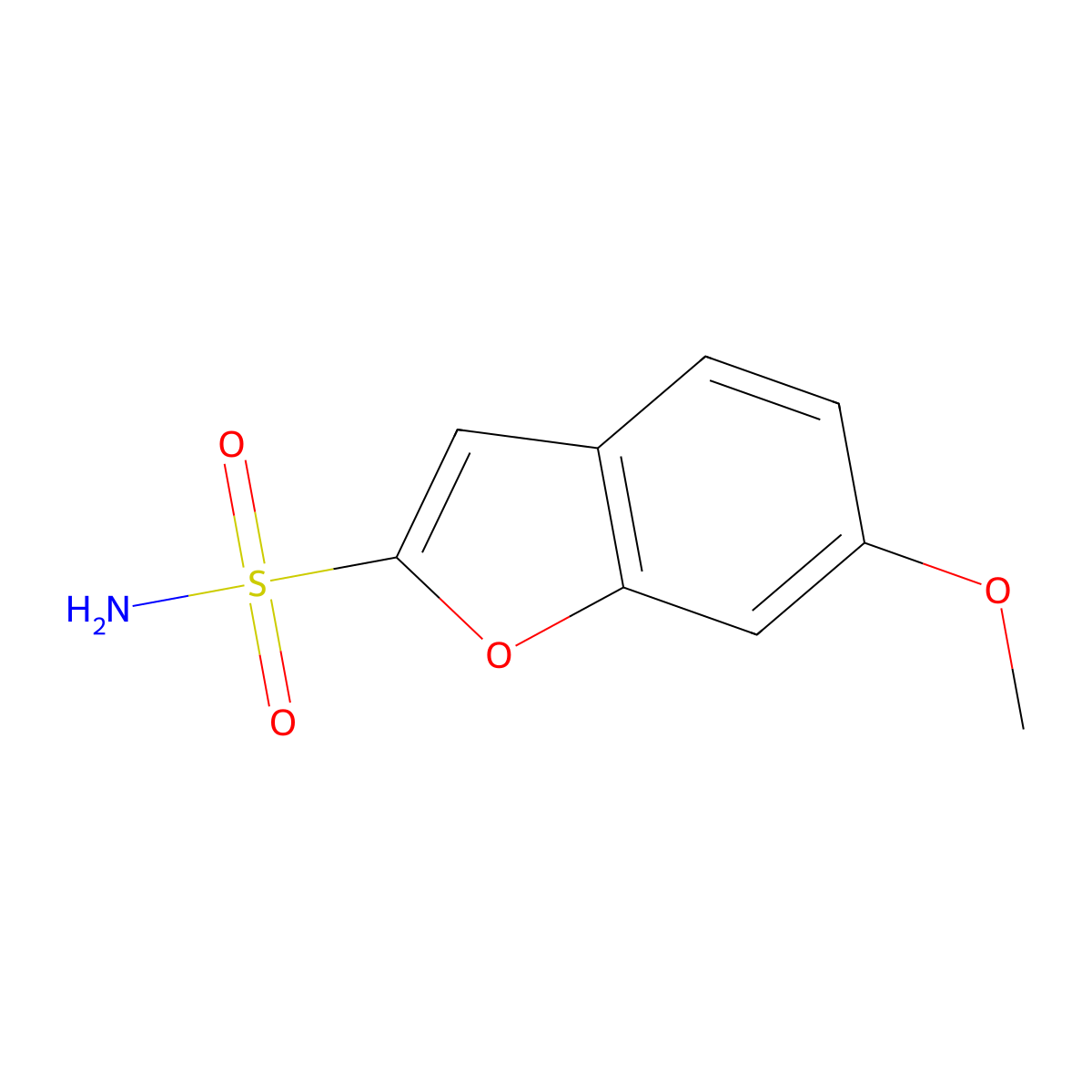 6-Methoxybenzofuran-2-sulfonamide molecular structure, CAS 100586-73-0