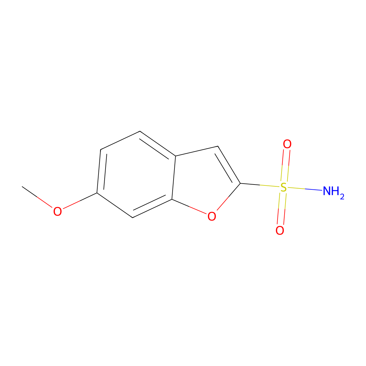 6-Methoxybenzofuran-2-sulfonamide molecular structure, CAS 100586-73-0