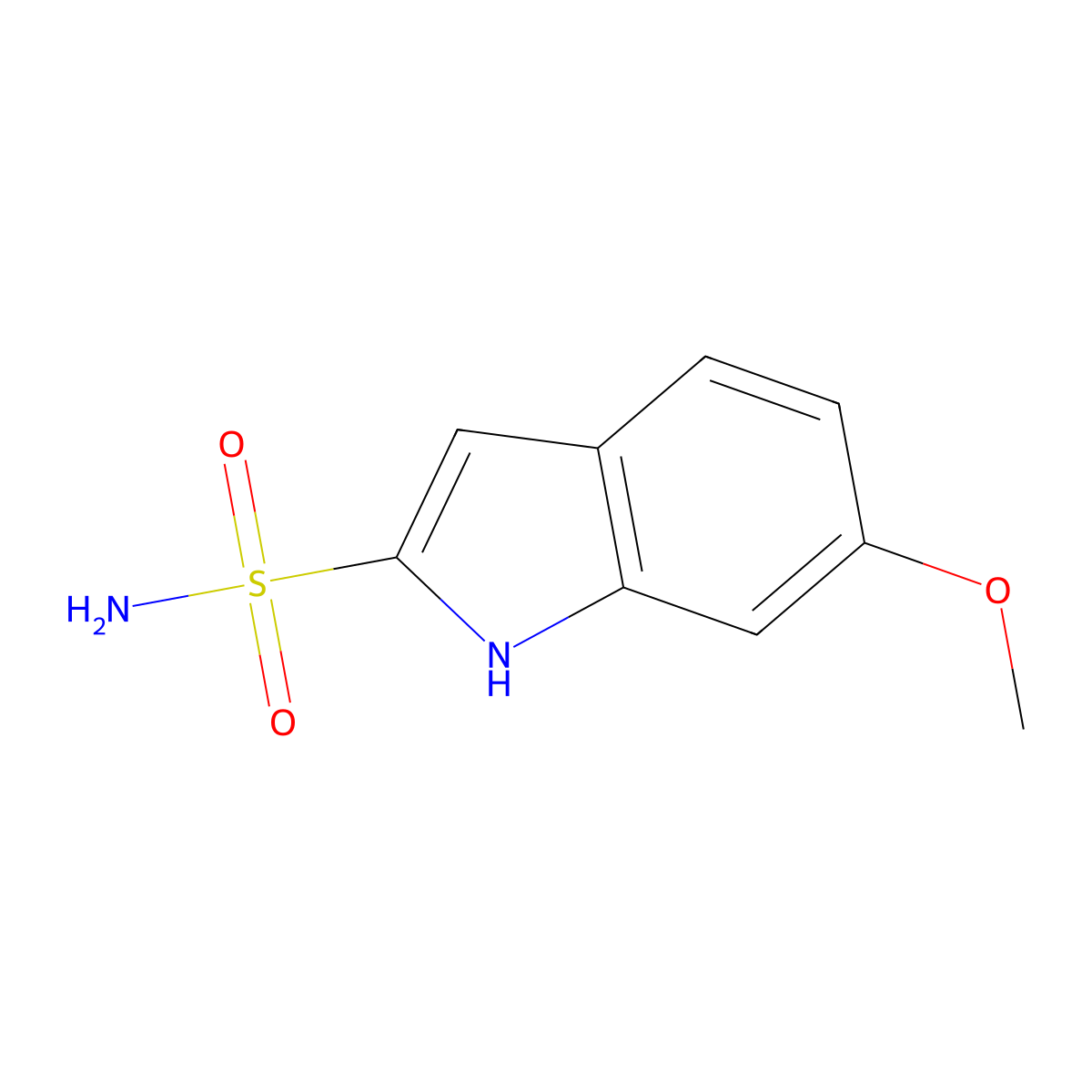 6-methoxy-1H-indole-2-sulfonamide molecular structure, CAS 100587-71-1