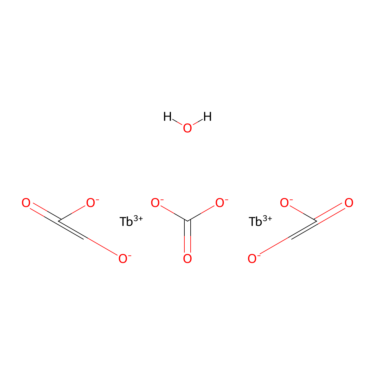 Terbium(3+) carbonate--water (2/3/1) molecular structure, CAS 100587-96-0