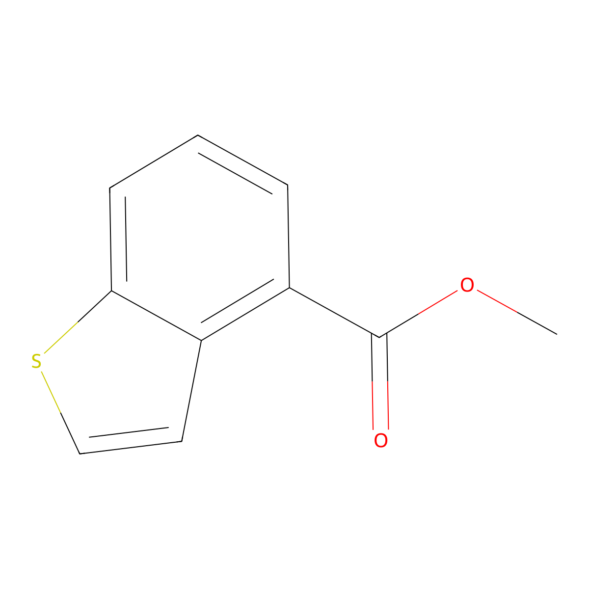Methyl 1-benzothiophene-4-carboxylate molecular structure, CAS 100590-43-0