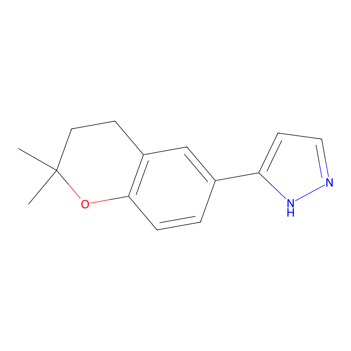 3-(2,2-Dimethylchroman-6-yl)-1H-pyrazole molecular structure, CAS 1005922-44-0