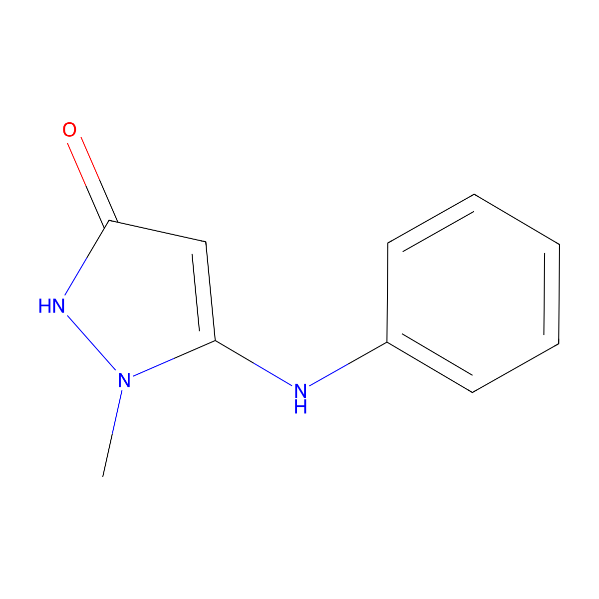 3-anilino-2-methyl-1H-pyrazol-5-one molecular structure, CAS 1005952-86-2