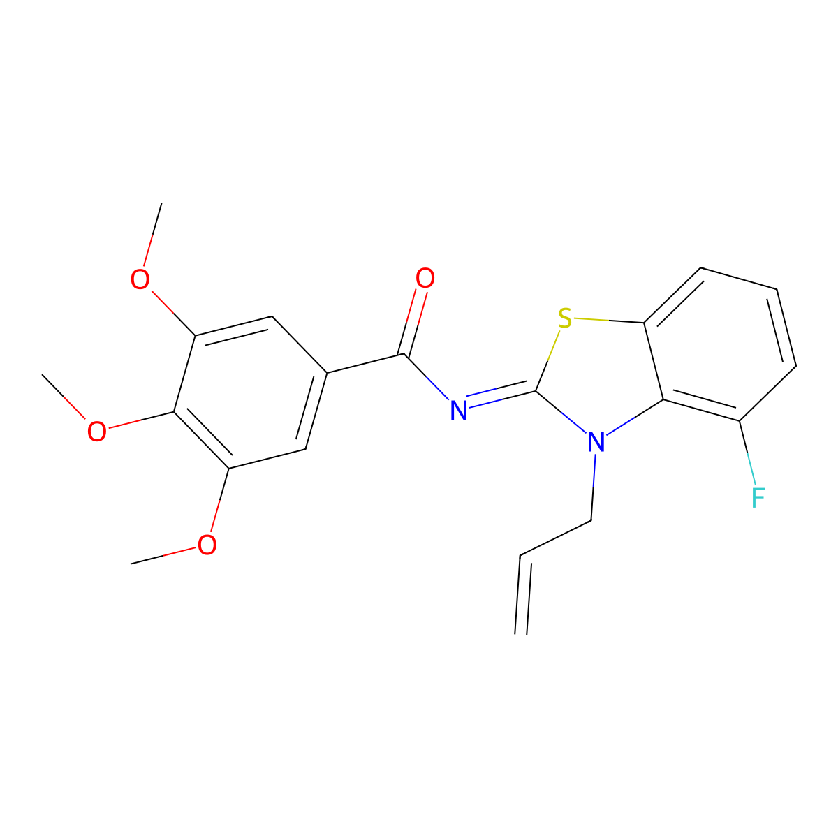 (Z)-N-(3-allyl-4-fluorobenzo[d]thiazol-2(3H)-ylidene)-3,4,5-trimethoxybenzamide molecular structure, CAS 1005963-61-0