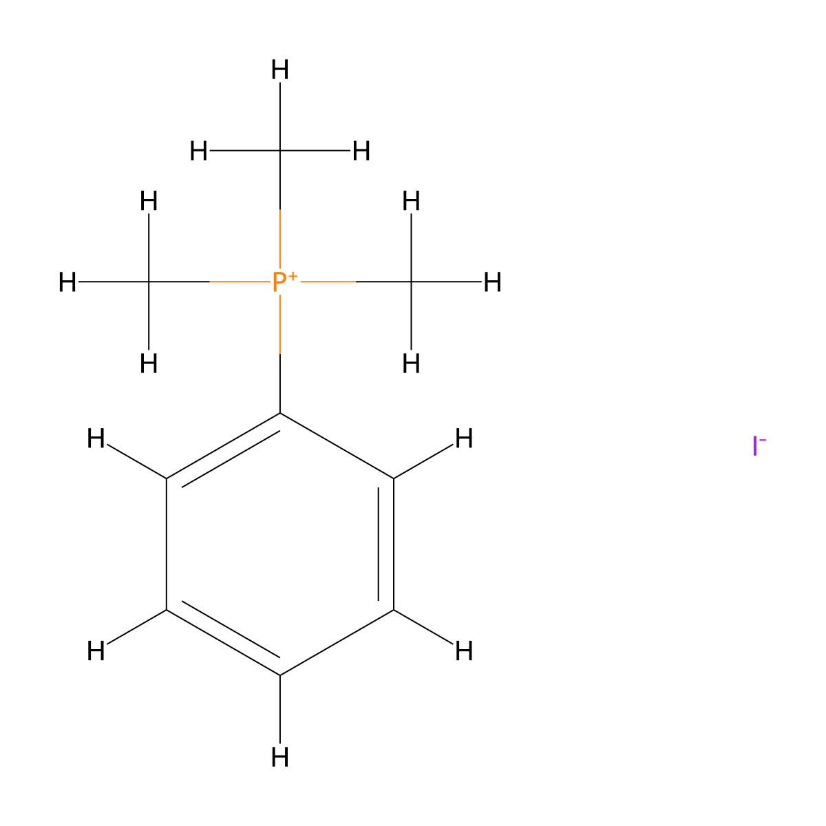 Trimethylphenylphosphonium iodide molecular structure, CAS 1006-01-5