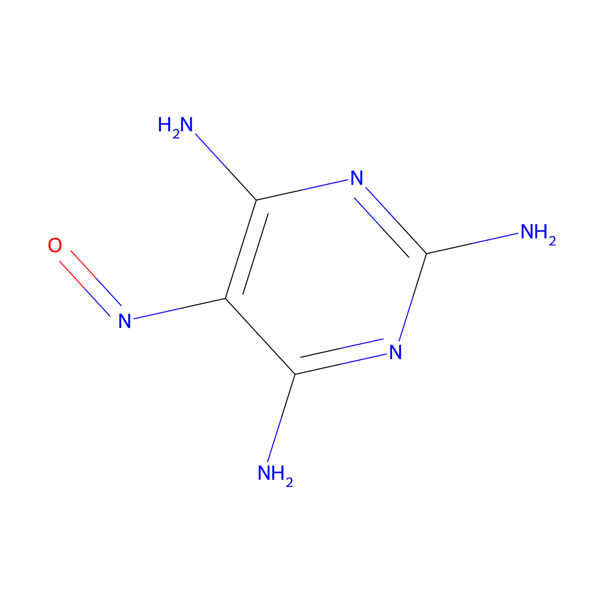 5-Nitroso-2,4,6-pyrimidinetriamine molecular structure, CAS 1006-23-1
