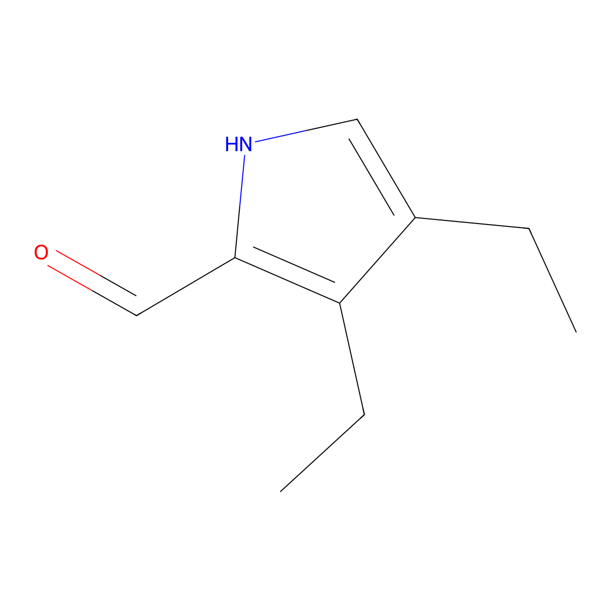 3,4-Diethyl-2-formylpyrrole molecular structure, CAS 1006-26-4