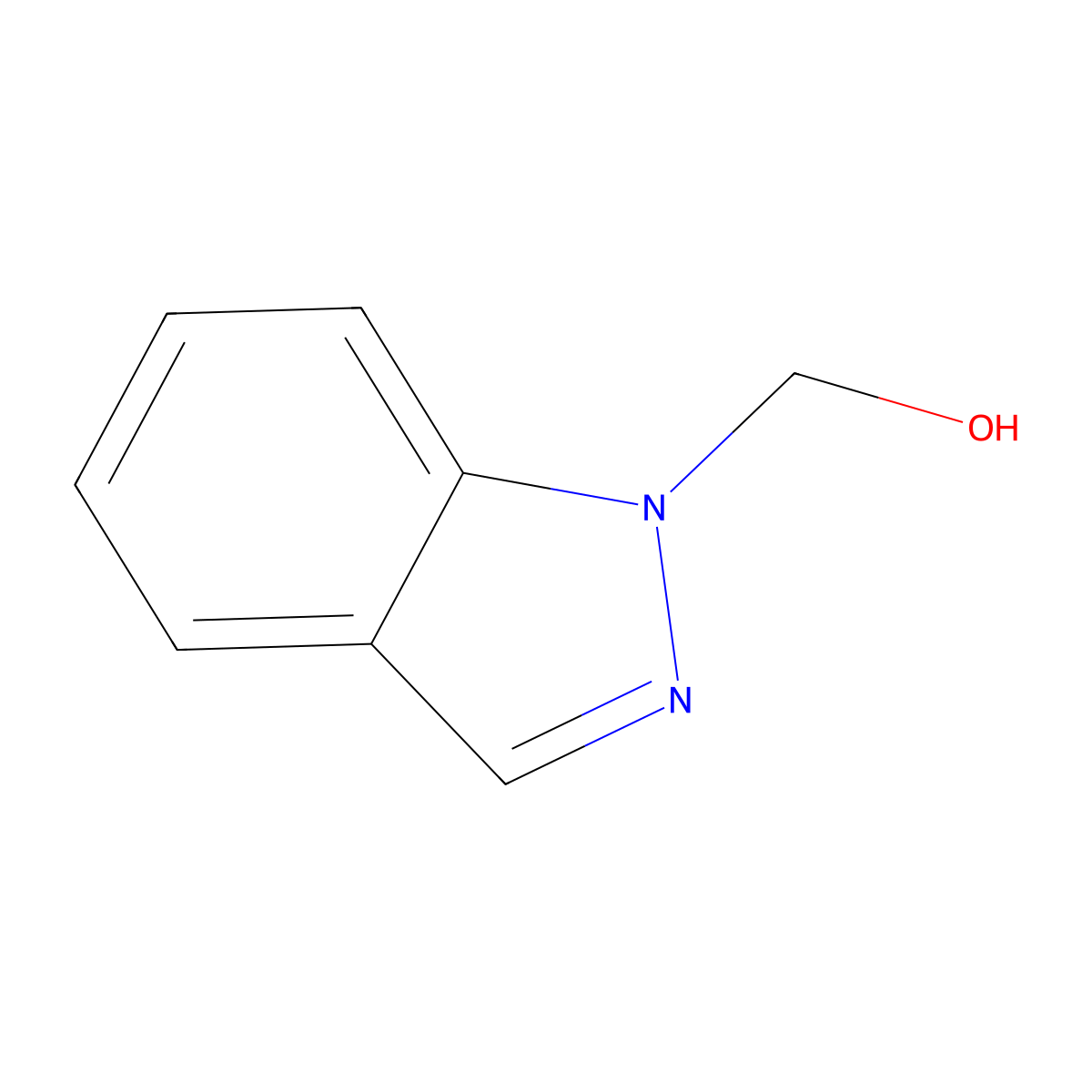 1h-Indazole-1-methanol molecular structure, CAS 1006-29-7