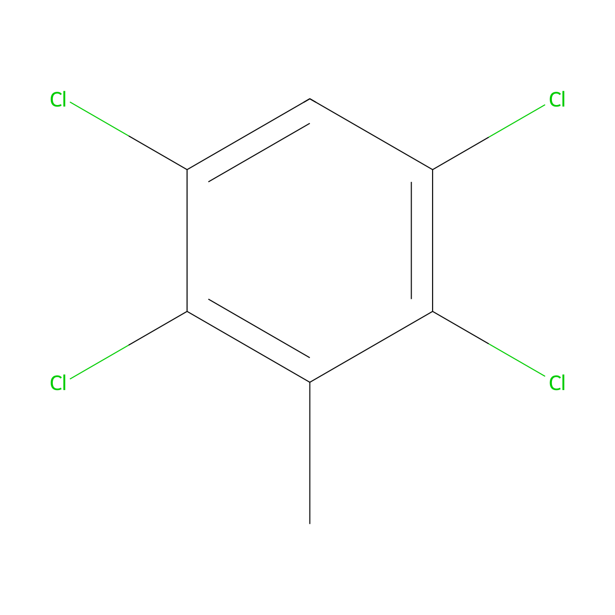 2,3,5,6-Tetrachlorotoluene molecular structure, CAS 1006-31-1