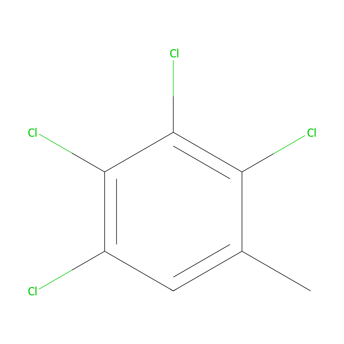 1,2,3,4-Tetrachloro-5-methylbenzene molecular structure, CAS 1006-32-2