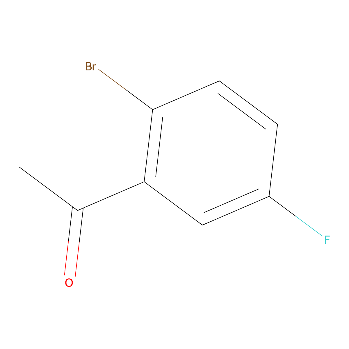 1-(2-Bromo-5-fluorophenyl)ethan-1-one molecular structure, CAS 1006-33-3