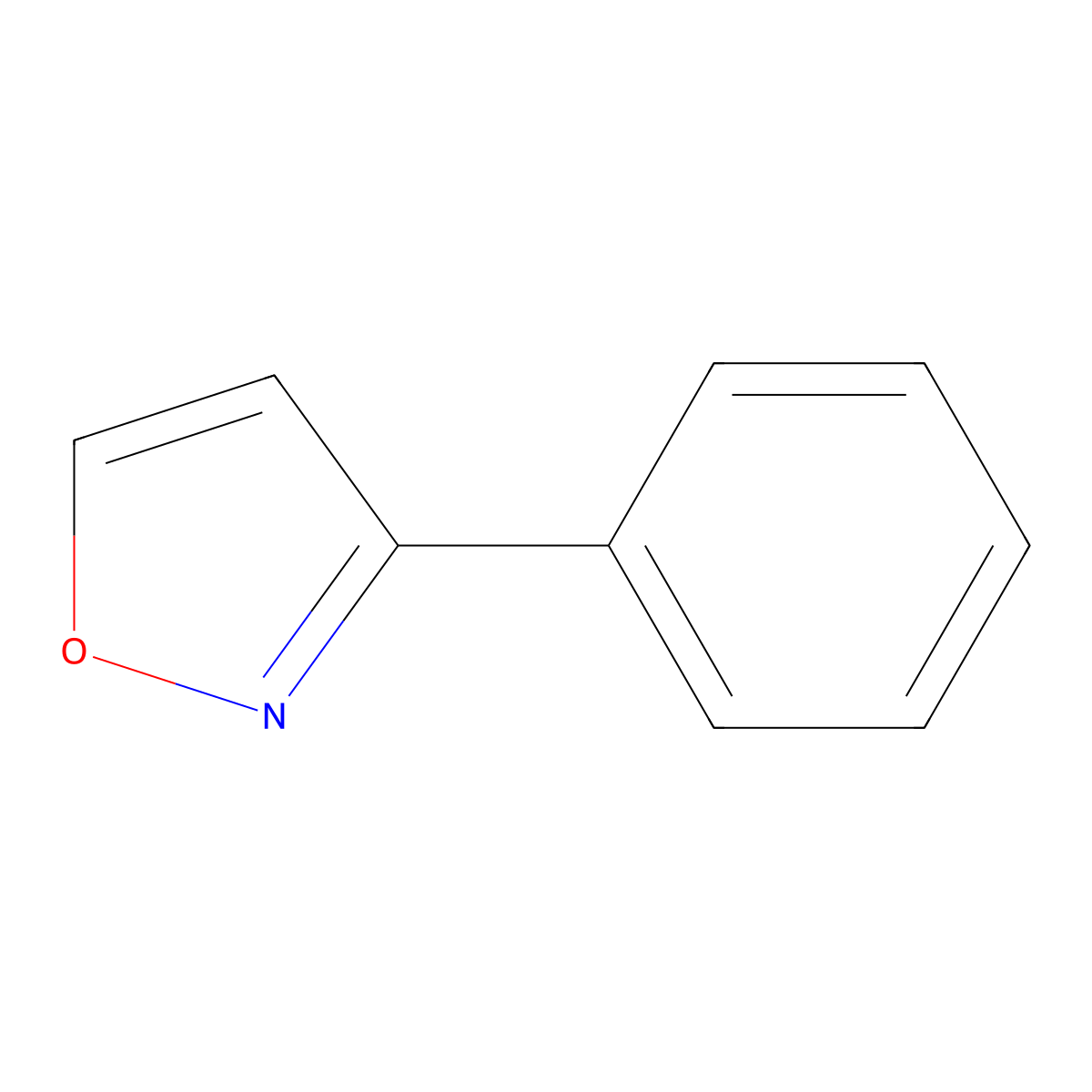 3-Phenylisoxazole molecular structure, CAS 1006-65-1