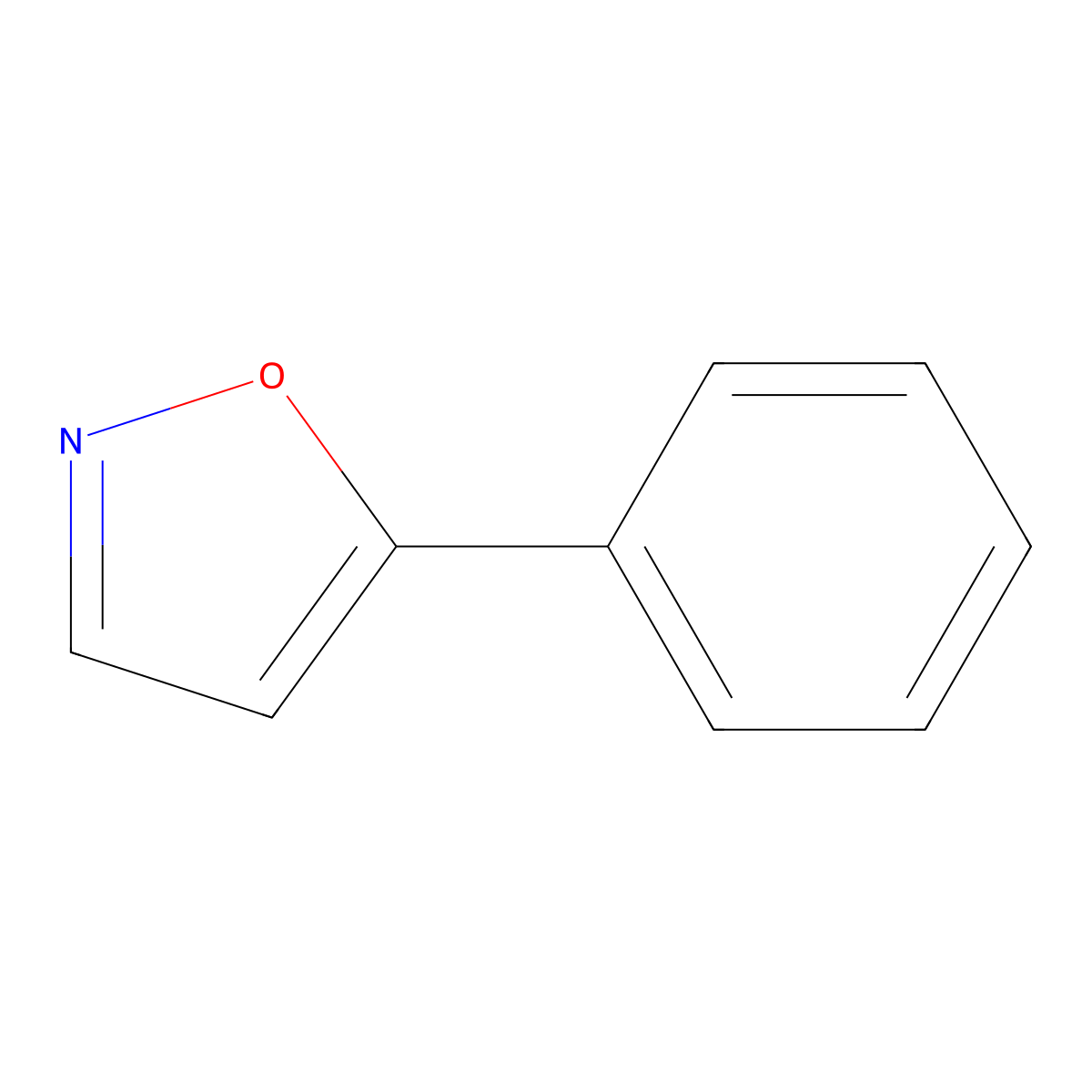 Isoxazole, 5-phenyl- molecular structure, CAS 1006-67-3