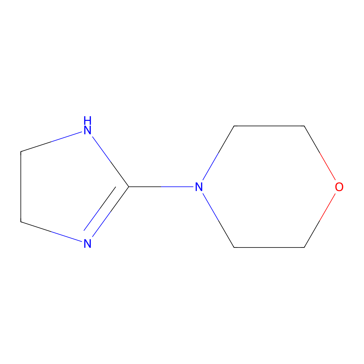 4-(4,5-dihydro-1H-imidazol-2-yl)morpholine molecular structure, CAS 1006-82-2