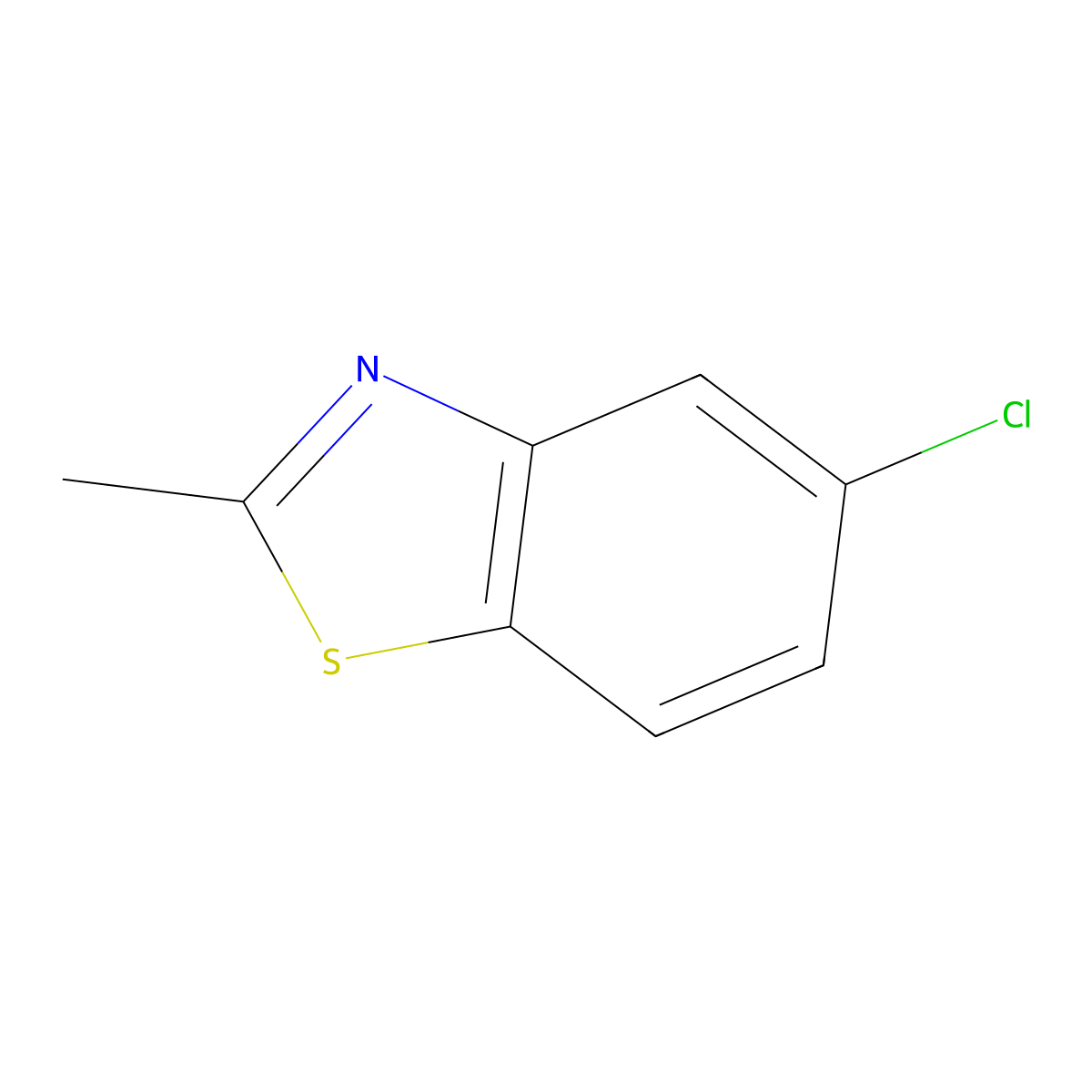 5-Chloro-2-methylbenzothiazole molecular structure, CAS 1006-99-1