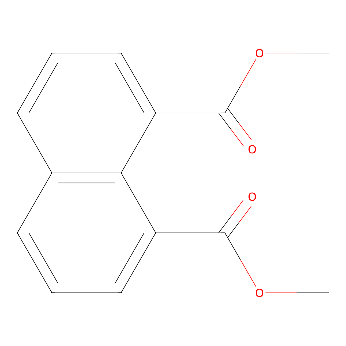 Dimethyl naphthalene-1,8-dicarboxylate molecular structure, CAS 10060-33-0