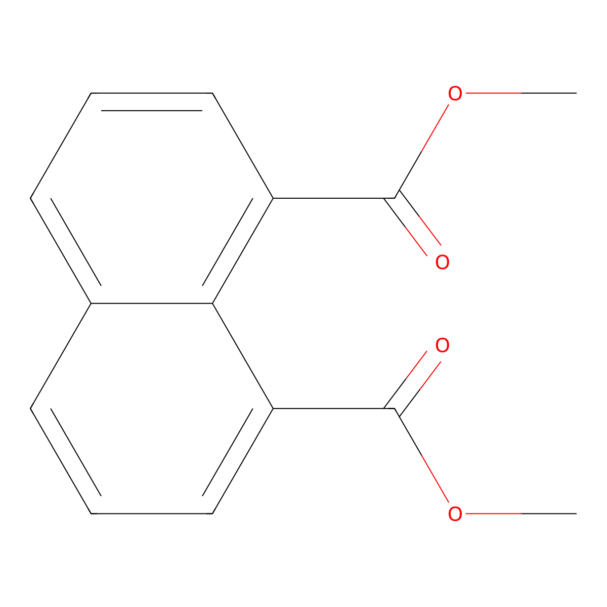 Dimethyl naphthalene-1,8-dicarboxylate molecular structure, CAS 10060-33-0