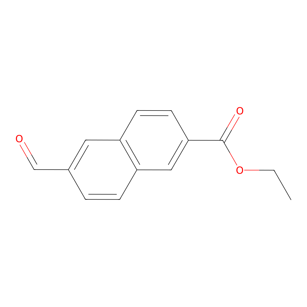 Ethyl 6-formyl-2-naphthoate molecular structure, CAS 10060-36-3